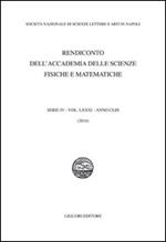 Rendiconto dell'Accademia delle scienze fisiche e matematiche. Serie IV. Vol. 81: Anno 2014.