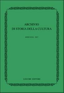 Archivio di storia della cultura (2017). Vol. 30 - copertina