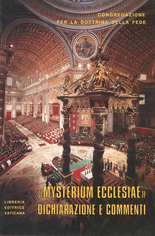 Dichiarazione Mysterium Ecclesiae (24 giugno 1973). Testo latino e italiano - copertina
