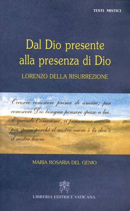 Dal Dio presente alla presenza di Dio. Lorenzo della Risurrezione - Maria Rosaria Del Genio - copertina
