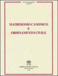 Matrimonio canonico e ordinamento civile - copertina