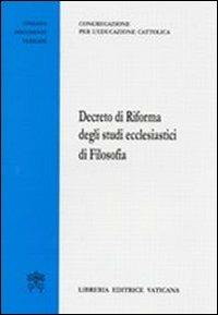 Decreto di riforma degli studi ecclesiastici di filosofia - copertina