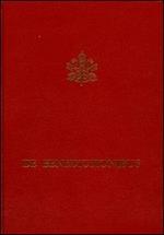 De Benedictionibus. Rituale romanum ex decreto Sacrosancti Oecumenici Concilii Vaticani II