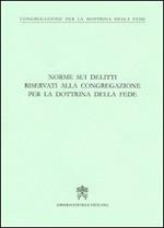 Norme sui delitti riservati alla congregazione per la dottrina della fede