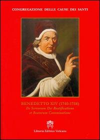Benedetto XIV (1740-1758). De servorum dei beatificatione et beatorum canonizatione - copertina