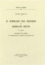 Il sommario del processo di Giordano Bruno