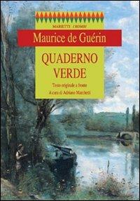Quaderno verde. Testo francese a fronte - Maurice de Guérin - copertina