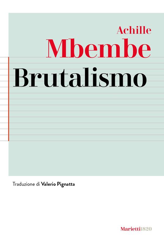 Brutalismo - Achille Mbembe - copertina