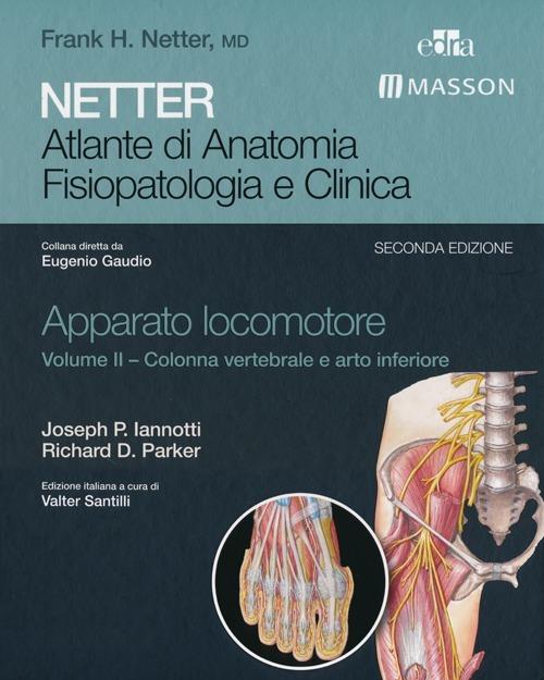 Netter. Atlante di anatomia. Fisiopatologia e clinica. Apparato locomotore. Ediz. illustrata. Vol. 2: Colonna vertebrale e arto inferiore. - Joseph P. Iannotti,Richard D. Parker - copertina