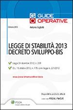 Legge di stabilità 2013 e decreto sviluppo-bis