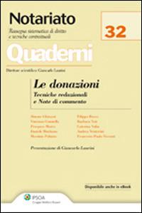 Le donazioni. Tecniche redazionali e note di commento - copertina