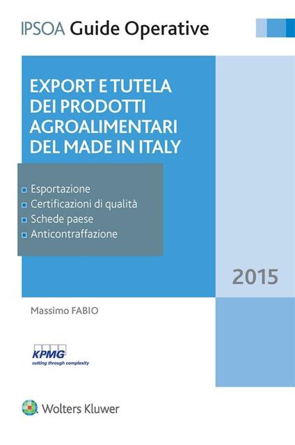 Export e tutela dei prodotti agroalimentari del made in Italy - Massimo Fabio - ebook
