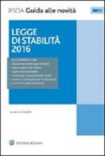 Legge di stabilità 2016. Con aggiornamento online