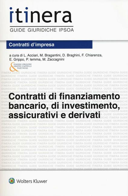 Contratti di finanziamento bancario, di investimento, assicurativi e derivati - copertina