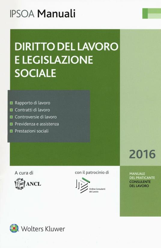 Diritto del lavoro e legislazione sociale. Con aggiornamento online - copertina