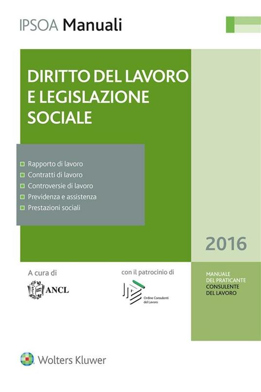 Diritto del lavoro e legislazione sociale. Con aggiornamento online - ANCL - ebook