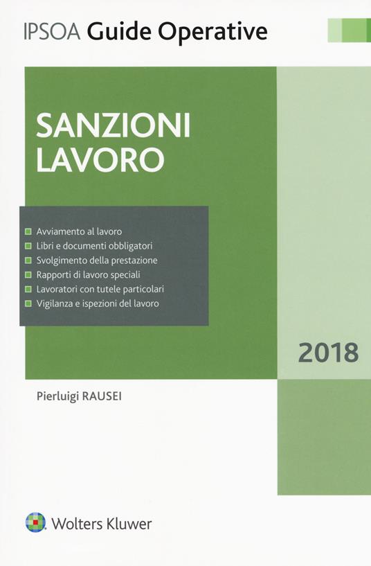 Sanzioni lavoro - Pierluigi Rausei - copertina