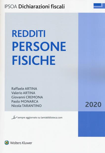 Redditi persone fisiche - Raffaele Artina,Valerio Artina,Giovanni Cremona - copertina