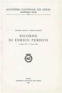 Ricordo di Enrico Persico - Edoardo Amaldi,Franco Rasetti - copertina