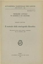 Il metodo della storiografia filosofica