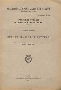 Struttura e architettura - Cesare Brandi - copertina