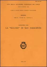 La silloge di Sah Zakkaryas - Alessandro Gori - copertina