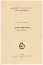 Ettore Paratore. Giornata lincea in ricordo (Roma, 21 febbraio 2002)
