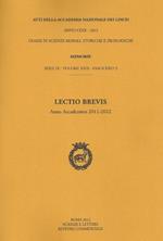 Lectio brevis (anno accademico 2012)