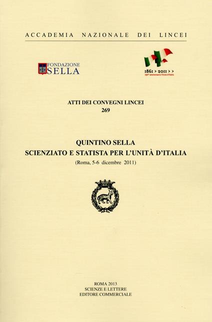 Quintino Sella. Scienziato e statista per l'unità d'Italia - copertina