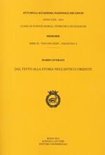 Atti dell'Accademia Nazionale dei Lincei. Serie IX. Memorie di scienze morali, storiche e filosofiche. Vol. 34\2: Dal testo alla storia nell'antico Oriente.