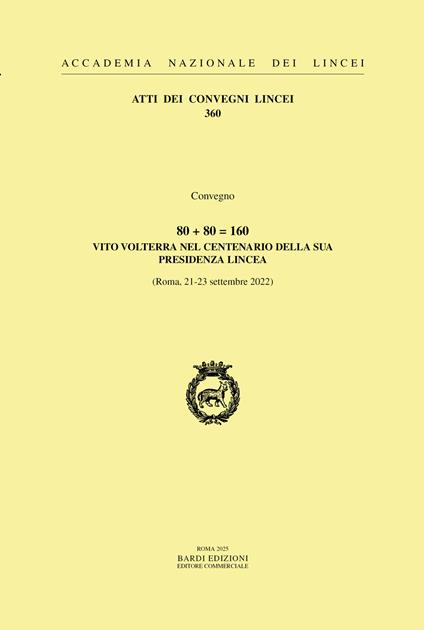 Vito Volterra nel centenario della sua presidenza lincea - copertina