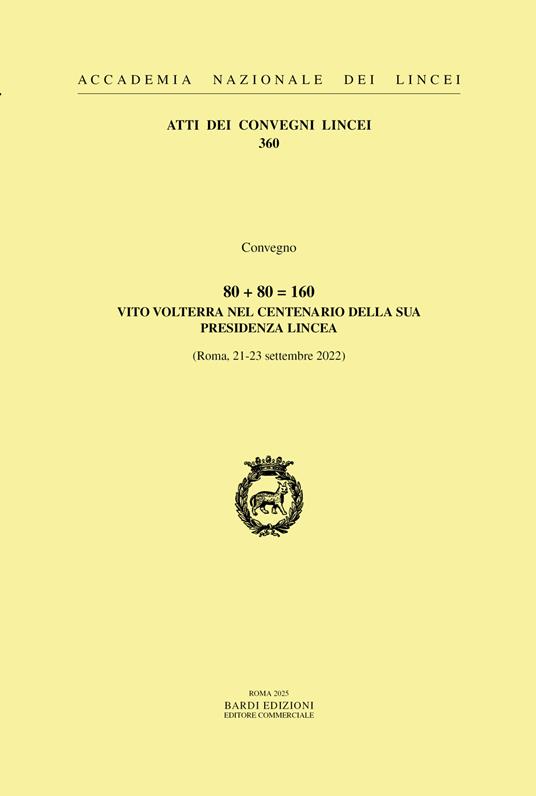 Vito Volterra nel centenario della sua presidenza lincea - copertina