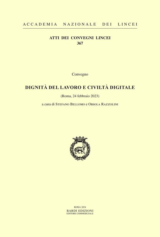 Dignità del lavoro e civiltà digitale - copertina