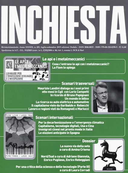 Inchiesta (2019). Vol. 205: Luglio-settembre. - copertina