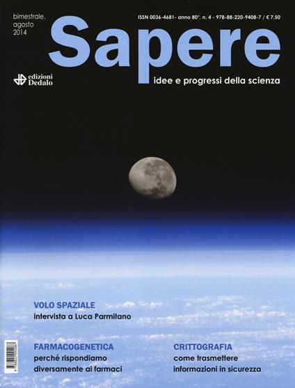 Sapere (2014). Vol. 4: Luglio-Agosto - copertina