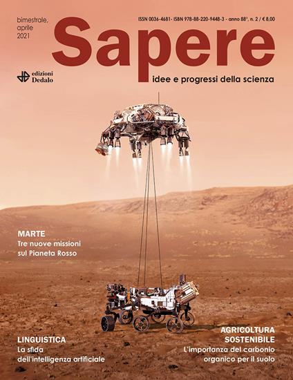 Sapere. Idee e progressi della scienza (2021). Vol. 2: Marte. Tre nuove missioni sul pianeta rosso - copertina