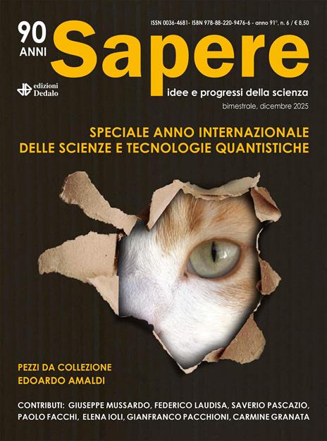 Sapere. Idee e progressi della scienza (2025). Vol. 6 - copertina
