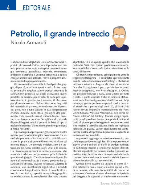 Sapere. Idee e progressi della scienza (2026). Vol. 1 - 2