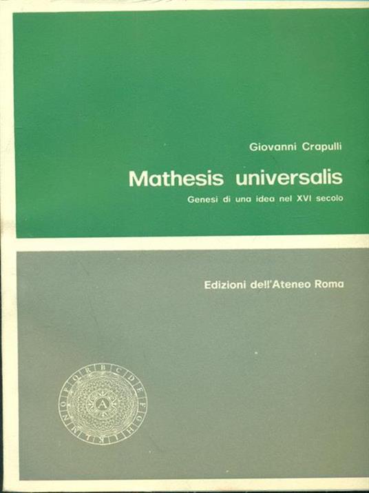 Mathesis universalis - Crajucci - copertina