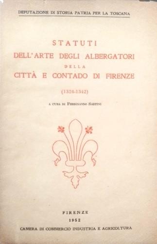 Statuti dell'arte degli albergatori della città e contado di Firenze - copertina
