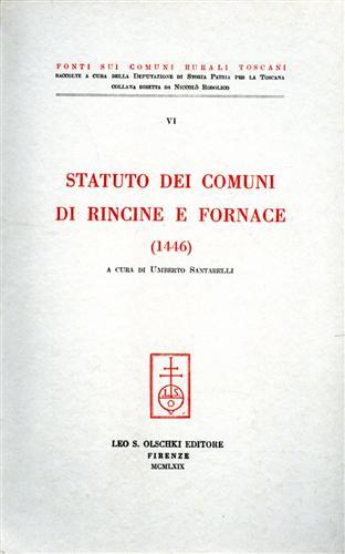 Statuto dei comuni di Rincine e Fornace (1446) - copertina