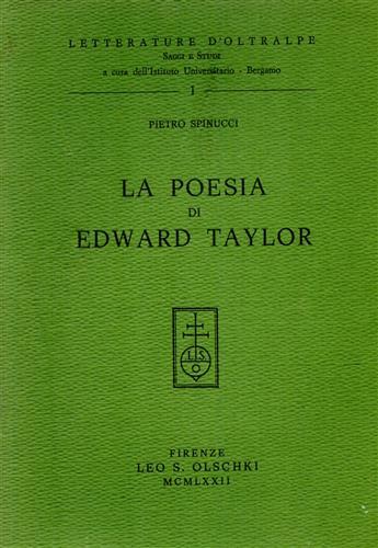 La poesia di Edward Taylor - Pietro Spinucci - copertina