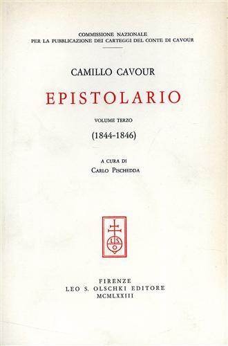Epistolario. Vol. 3: 1844-1846 - Camillo Cavour - copertina