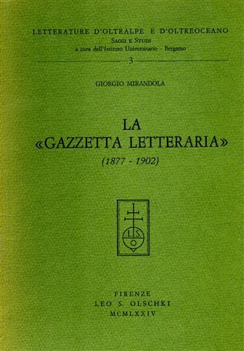 La Gazzetta Letteraria (1877-1902) - Giorgio Mirandola - copertina