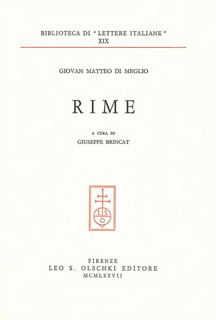 Rime - G. Matteo Di Meglio - copertina