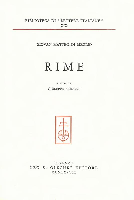 Rime - G. Matteo Di Meglio - copertina