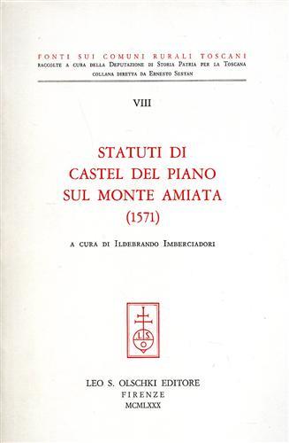 Statuti di Castel del Piano sul monte Amiata (1571) - copertina