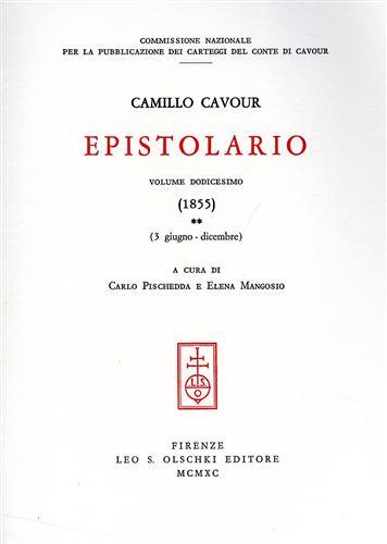 Epistolario. Vol. 12: 1855 - Camillo Cavour - copertina