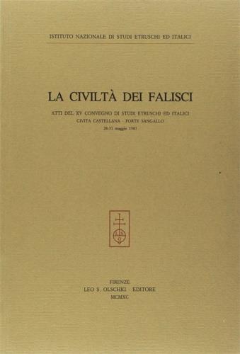 La civiltà dei falisci. Atti del 15º Convegno di studi etruschi e italici (Civita Castellana-Forte Sangallo, 28-31 maggio 1987) - copertina