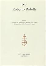 Per Roberto Ridolfi